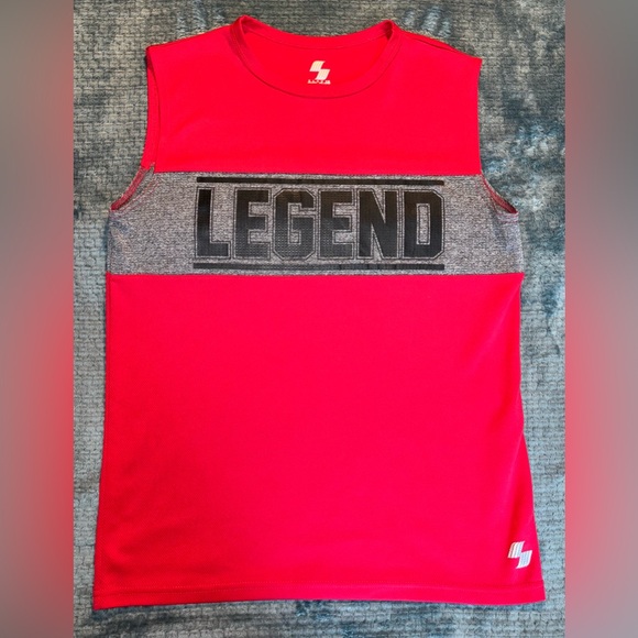 Place Sport Other - Boys Place Sport medium red graphic tank